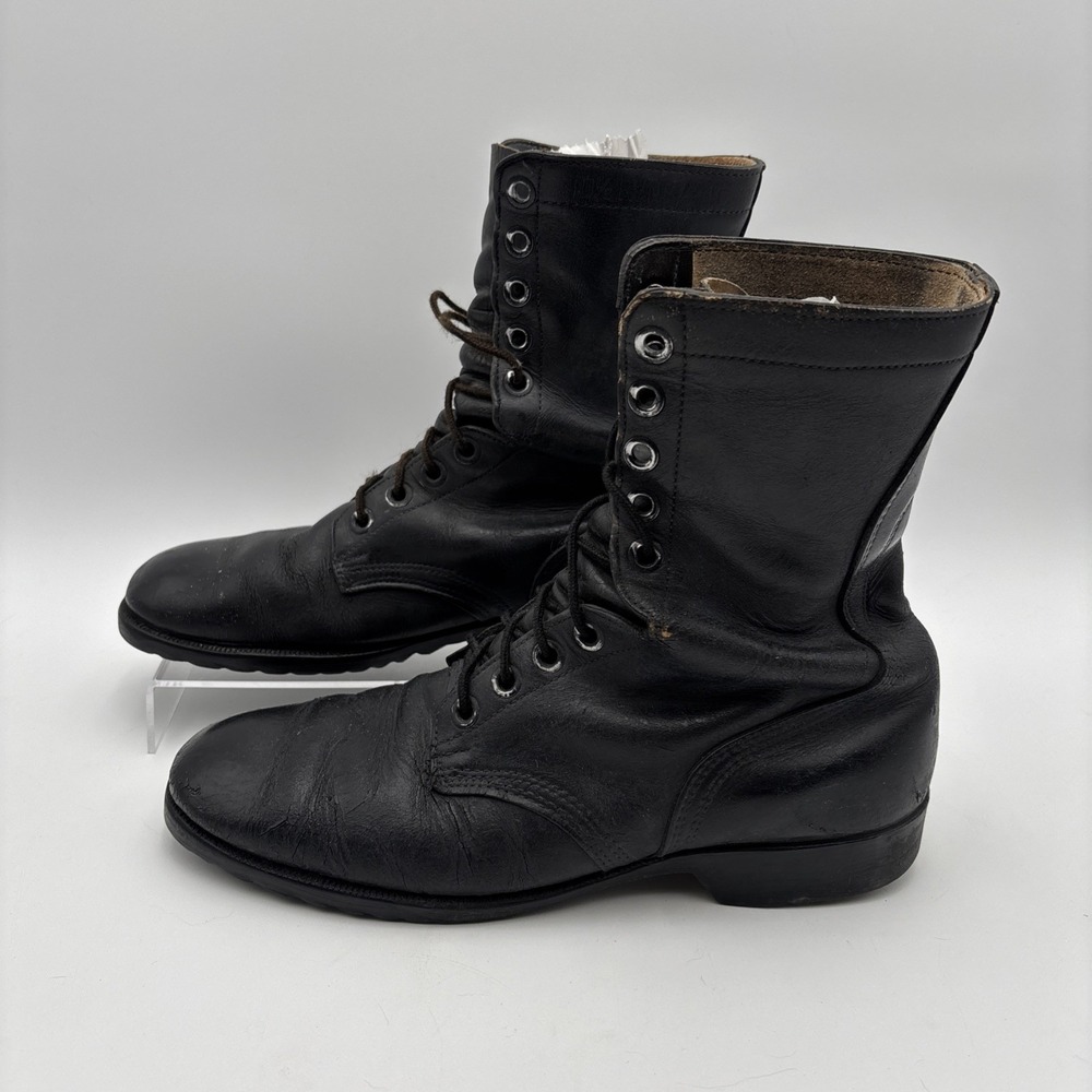 Vintage Ro Search Military Combat Black Leather Boots Men's 10.5 R 1980s